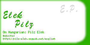 elek pilz business card